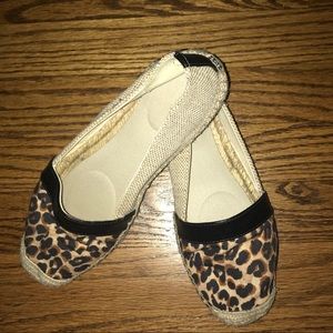 Espadrille Leopard Slides
